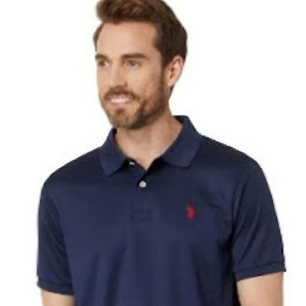 Ralph Lauren Polo golf navy Preppy blue shirt pink pony logo 2XL